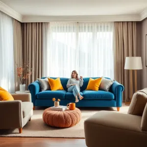 Jakie Zasłony Do Niebieskiej Kanapy